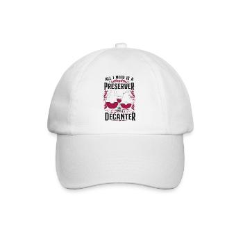 Dégustation de vin de sommelier - Casquette classique - blanc/blanc - Devant