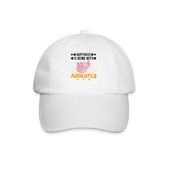 Happiness is being with Axolotls Tail Lurch - Baseball Cap - white/white - Front
