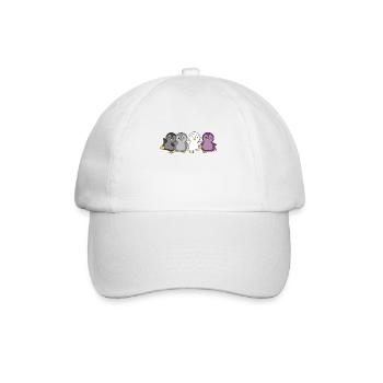 Asexual Flag Pride LGBTQ süße Pinguin - Baseballkappe - Weiß/Weiß - Vorne