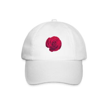 Rose rouge - Casquette classique - blanc/blanc - Devant