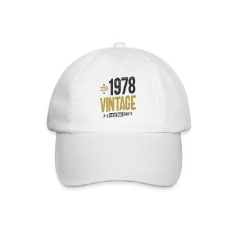 Depuis 1978 Vintage Original Parts - 44ème anniversaire - Casquette classique - blanc/blanc - Devant