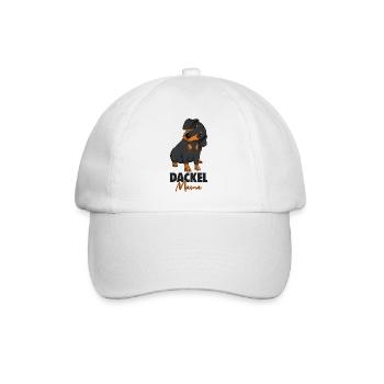 Dackel Mama - Baseballkappe - Weiß/Weiß - Vorne