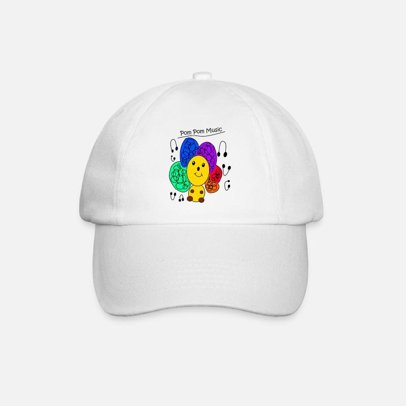PomPom - Baseballkappe - Weiß/Weiß