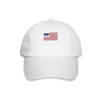 Pickleball Vintage Flag Patriotic Sports Américains - Casquette classique - blanc/blanc - Devant