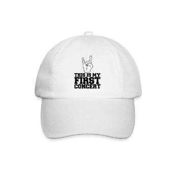 This is My First Concert 32 - Baseball Cap - white/white - Front