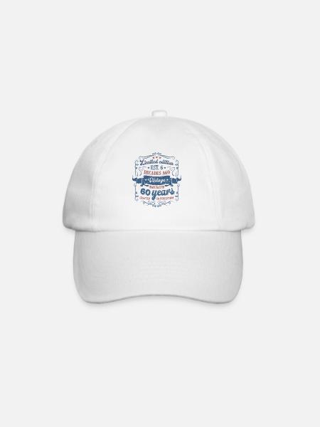 Vintage Legendary - Aged perfectly 60th birthday - Baseball Cap - white/white
