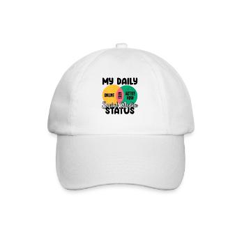 My Daily Social Media Status Venn Diagram Shirt - Baseball Cap - white/white - Front
