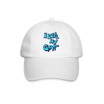 I love my cat - Baseball Cap - white/white - Front