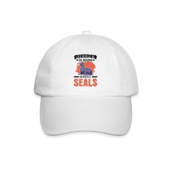 Seal Gift Sea Lion Seal - Baseball Cap - white/white - Front