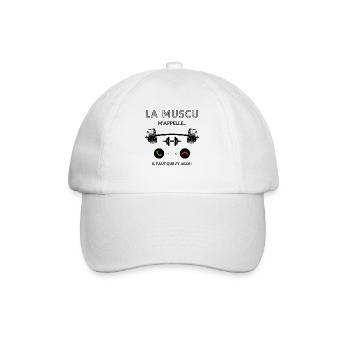 La muscu m’appelle, faut que j’y aille - Casquette classique - blanc/blanc - Devant