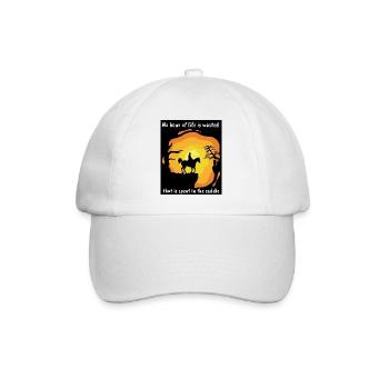 Dictons équestres Équitation Sunset Rider Horse - Casquette classique - blanc/blanc - Devant
