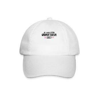 Je Vais Être Grande Soeur 2023 Future Soeur Cadeau - Casquette classique - blanc/blanc - Devant