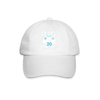 Level 20 Erreicht Gamer - Baseballkappe - Weiß/Weiß - Vorne