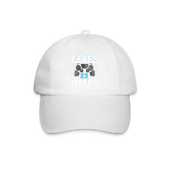 Level 23 Erreicht Gamer - Baseballkappe - Weiß/Weiß - Vorne
