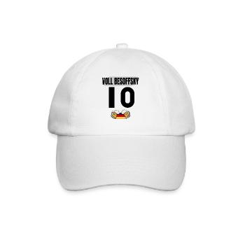 Fußball Trikot Lustig Nummer 10 - Baseballkappe - Weiß/Weiß - Vorne