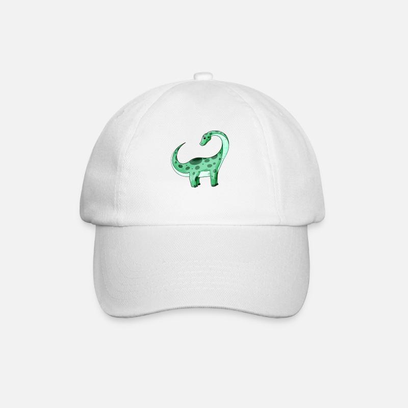 Dinosaurier - Baseballkappe - Weiß/Weiß