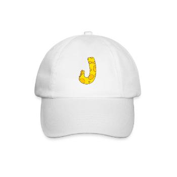 Lettre J - Casquette classique - blanc/blanc - Devant