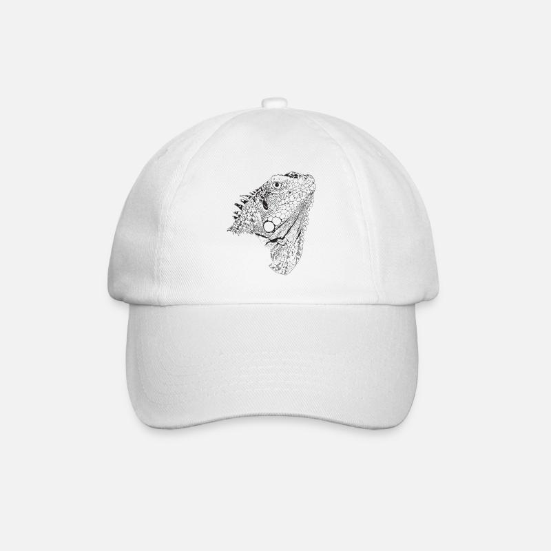 Leguan, Design von Mondwinkel - Baseballkappe - Weiß/Weiß