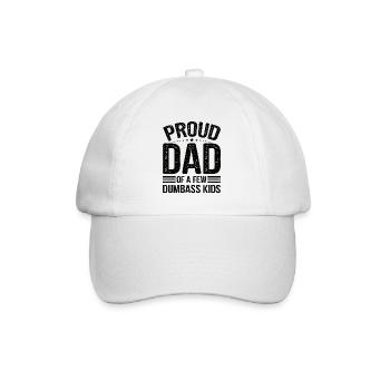 Proud father of tremendously fantastic children - Baseball Cap - white/white - Front