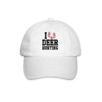Buck Deer Hunting Hunter Heart I - Baseball Cap - white/white - Front