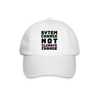 System Change not Climate Change - Baseball Cap - white/white - Front