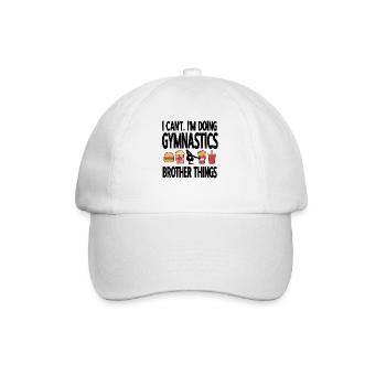 Drôle de gymnastique Frère d’un frère gymnaste - Casquette classique - blanc/blanc - Devant