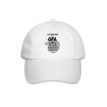 Endlich Opa - Baseballkappe - Weiß/Weiß - Vorne