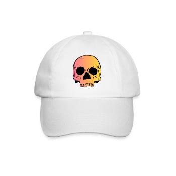 Skull 1 - Baseballkappe - Weiß/Weiß - Vorne