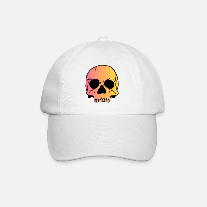 Skull 1 - Baseballkappe - Weiß/Weiß