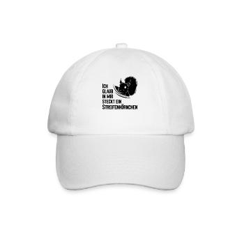 Eichhörnchen Ich Glaub In Mir Steckt Ein - Baseballkappe - Weiß/Weiß - Vorne
