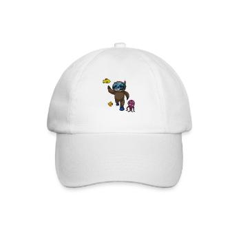 Scuba Diving Sloth Lazy Animal Diving I Gift - Baseball Cap - white/white - Front