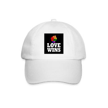 Love wins - Baseball Cap - white/white - Front