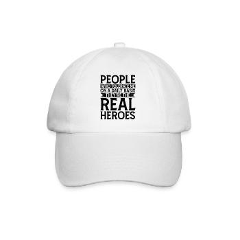 People who tolerate me are heroes - Baseball Cap - white/white - Front