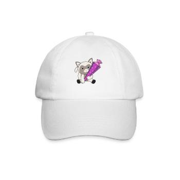Maternelle Chat École Enfants Sac d’école Mignon - Casquette classique - blanc/blanc - Devant