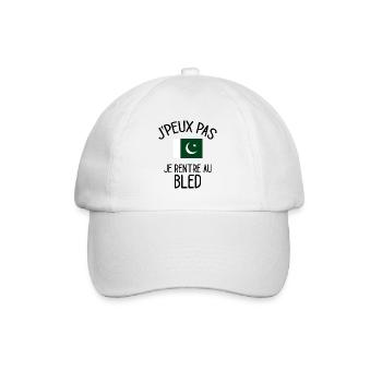 J'Peux Pas Pakistan Humour Idée Cadeau Pakistanais - Casquette classique - blanc/blanc - Devant