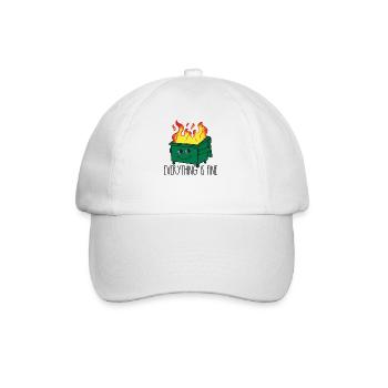 Lustiger M�llcontainer alles ist gut M�llcontainer - Baseballkappe - Weiß/Weiß - Vorne