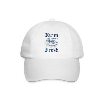 Farm To Table Fresh Graphic Tractor Tractor Drivin - Baseballkappe - Weiß/Weiß - Vorne