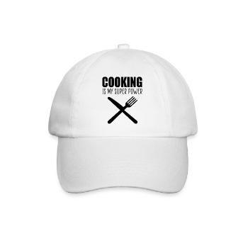 La cuisine est ma citation amusante de superpuissance - Casquette classique - blanc/blanc - Devant