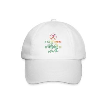 Running Runner Half Marathon Slow - Baseball Cap - white/white - Front