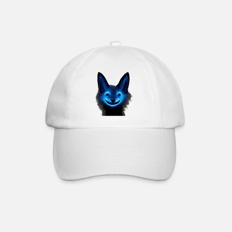 Blauer Hund im Ghost Look - Baseballkappe - Weiß/Weiß
