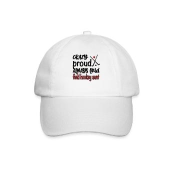Stolze Feldhockey-Tante Feldhockeyspieler Tante - Baseballkappe - Weiß/Weiß - Vorne