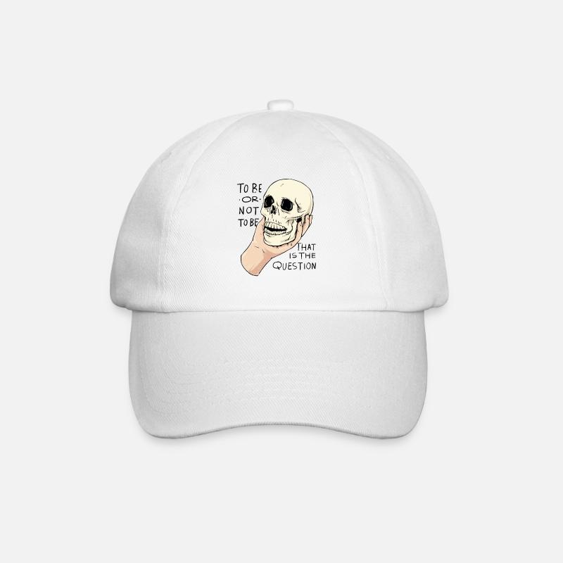 Hamlet Zitat "Sein oder nicht sein" Design - Baseballkappe - Weiß/Weiß