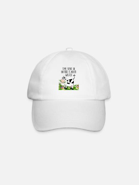 Time spent in nature - Baseball Cap - white/white