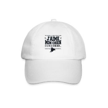J aime mon chien - Casquette classique - blanc/blanc - Devant