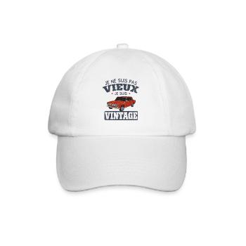 Je ne suis pas Vieux je suis Vintage - Casquette classique - blanc/blanc - Devant