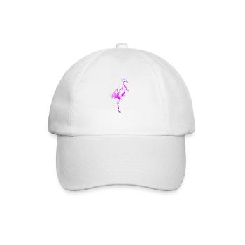 Colorful drawing of a flamingo - Baseball Cap - white/white - Front