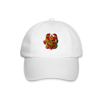 Yokai-Figur aus Japan - Kawaii Kitsune - Baseballkappe - Weiß/Weiß - Vorne