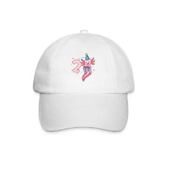Avec Axolotl - Anniversaire de fille 2 ans - Casquette classique - blanc/blanc - Devant