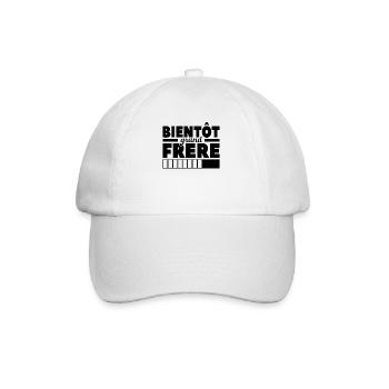 Bientôt Grand-frère - Casquette classique - blanc/blanc - Devant