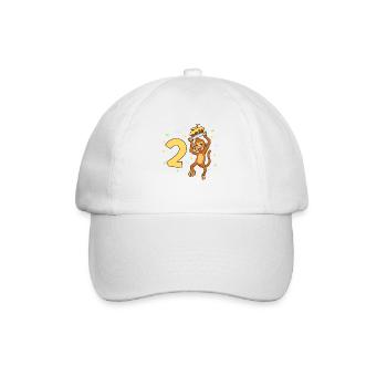 With monkey - children's birthday 2 years - Baseball Cap - white/white - Front